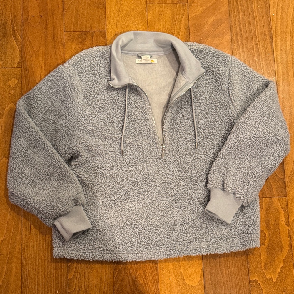 C&C California blue cozy pullover 1/2‎ zip